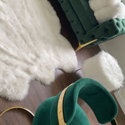 36” Upholstered Love Seat & Two Bar Chairs