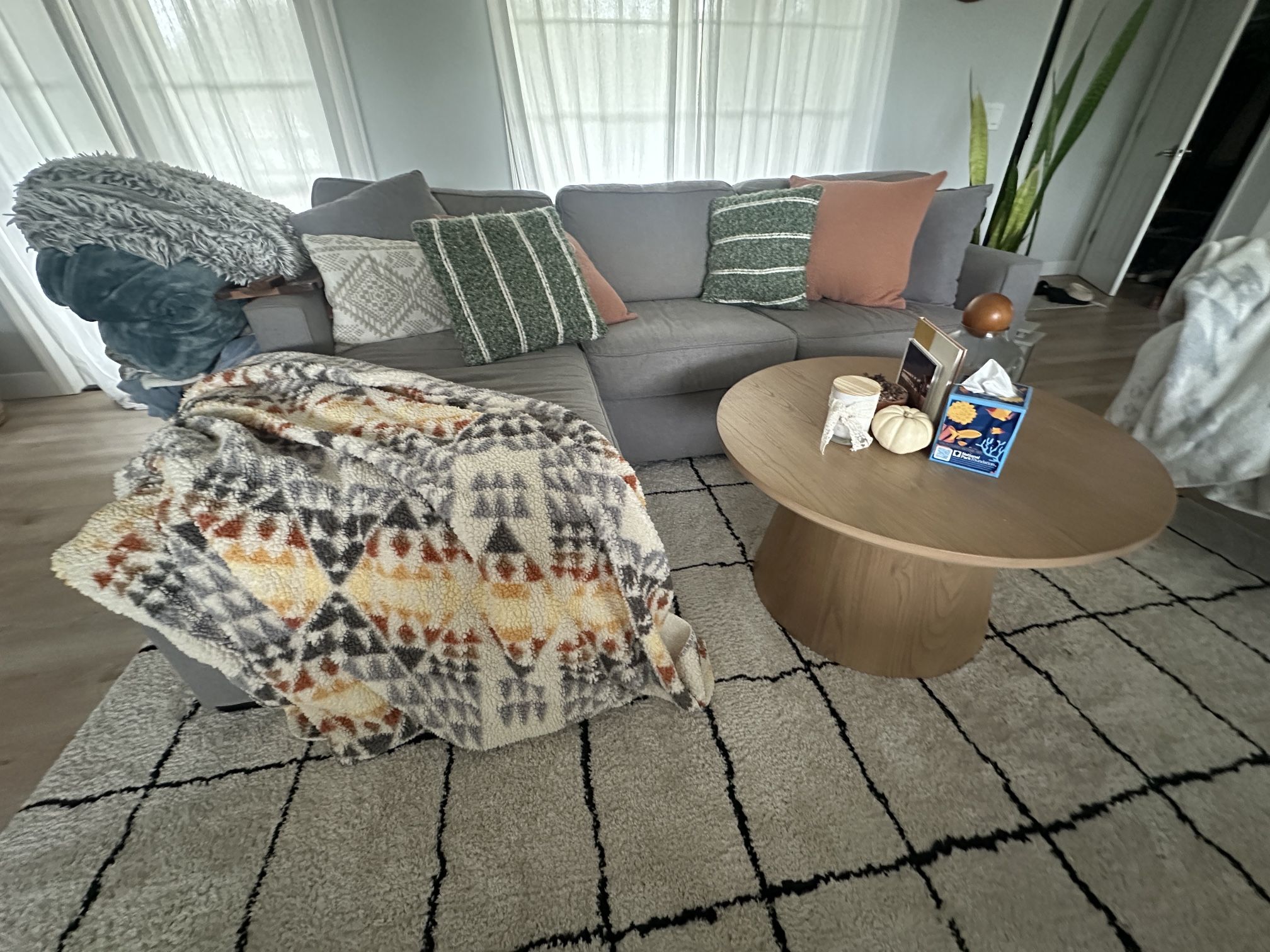 Gray Living Spaces Sectional