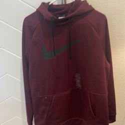 Brand New-Nike Burgundy Hoodie with Black Swoosh