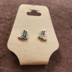 Turquoise Boot Earrings 