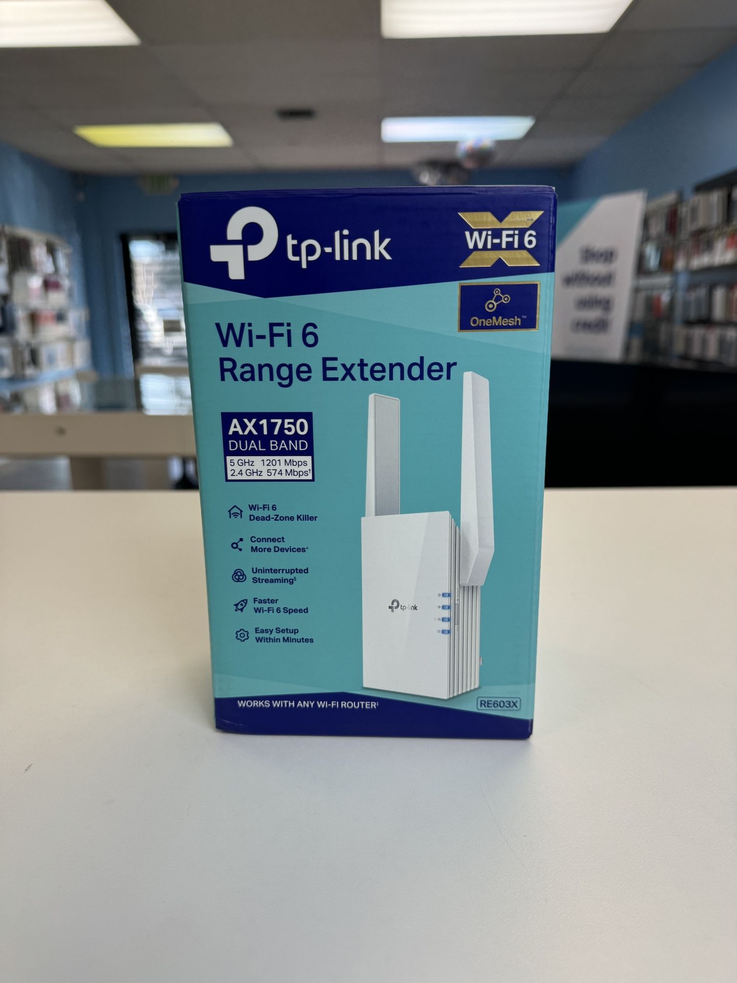 TP-Link AX1750 Dual Band WiFi 6 Range Extender Model RE603X - White