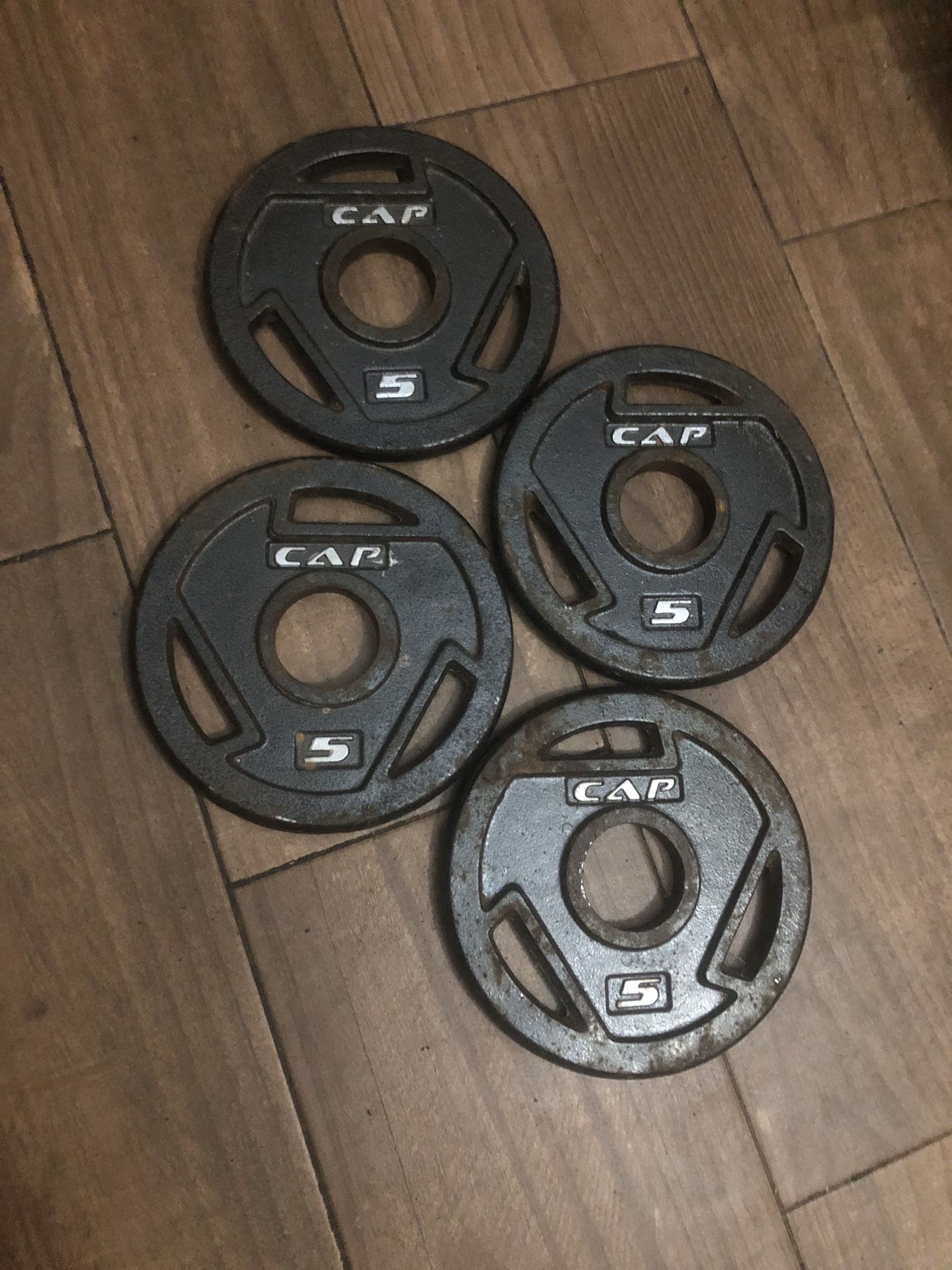 Four Olympic 5lb Plates