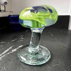 Handmade Art Glass Mushroom