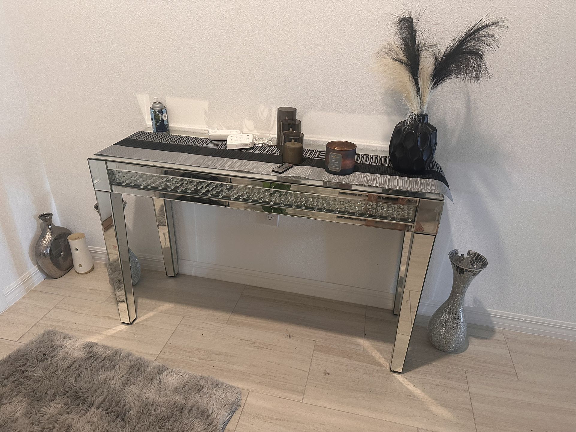 Mirrored Entryway Table
