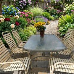 7 pieces  vintage patio sets fenkil