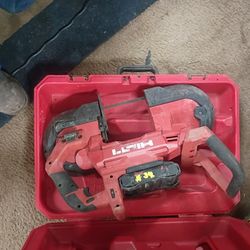 hilti sb622 band saw with a battery