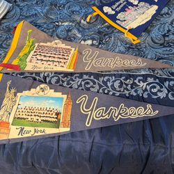 Vintage New York Yankees Photo Pennants