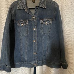 Jean Rhinestones Jacket 