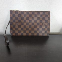 Louis Vuitton Neverfull POUCH ONLY - Damier Ebene - AUTHENTIC