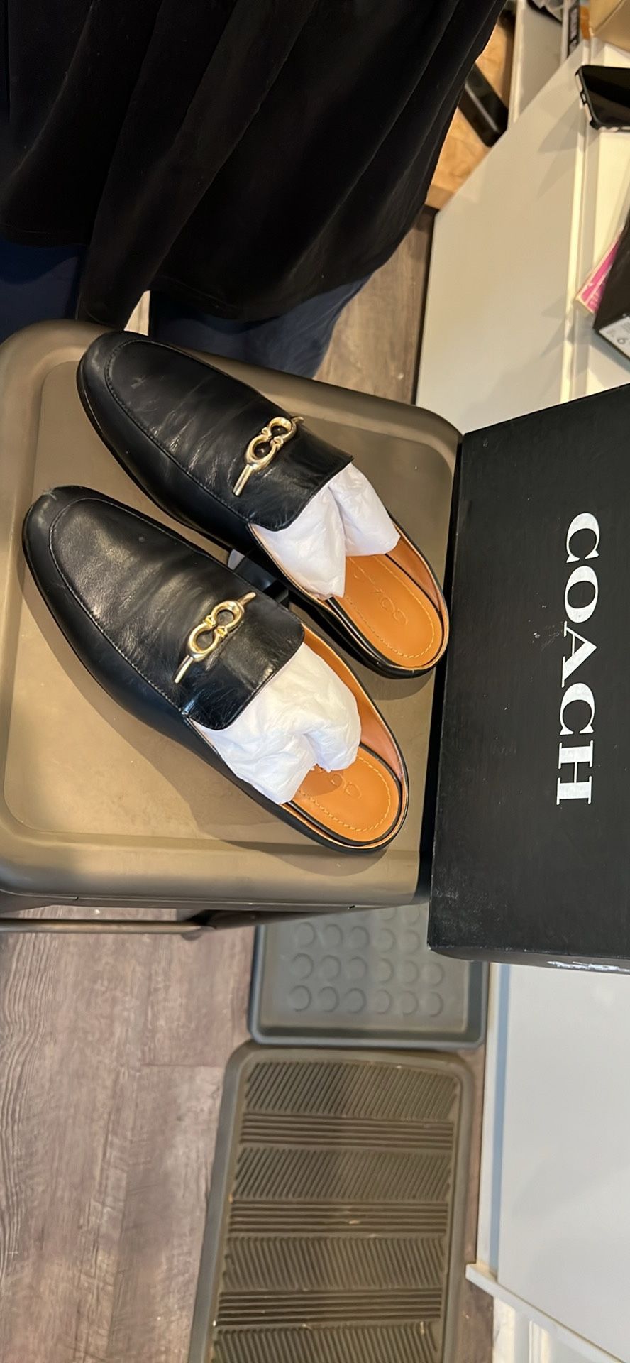 Coach Leather Sandals In Black US 6.5