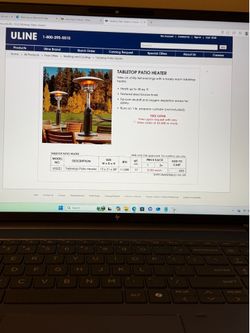 Patio heater - gas powered - Unused
