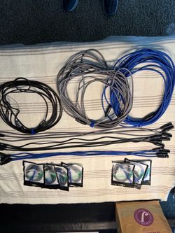 XLR Cable  – Black, Gray, and Blue