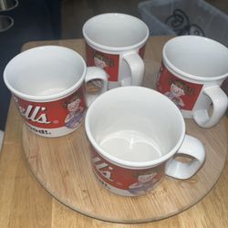 4 Matching Soup Mugs