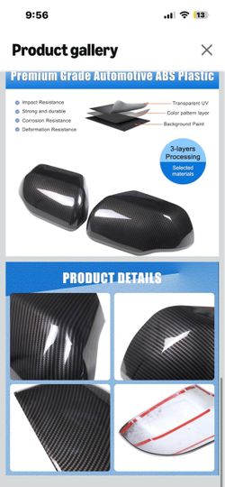 Mirror Cover Overlay Fit for Toyota 2018-2025 Camry 2019-2022 Avalon XPHAZZ Gloss Black OEM Style
