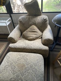Chair And Ottoman With pillows $40