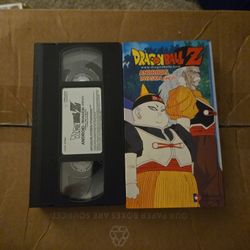 VHS tape titled "Dragon Ball Z - Androids: Invasion (Uncut)"