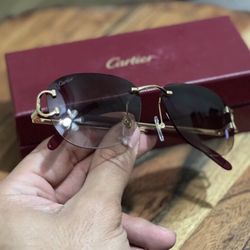 Cartier Glasses Frames - Brown Lens 
