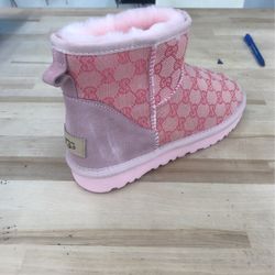 Pink Gucci Ugg boots