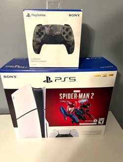 Sony PlayStation 5 PS5 CIB 1 TB Console Marvel Spider-Man 2 Bundle + DualSense