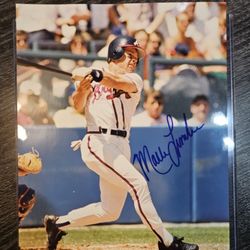 Signed Mark Lemke Atlanta Braves 8x10 Autograph Photo MLB Baseball