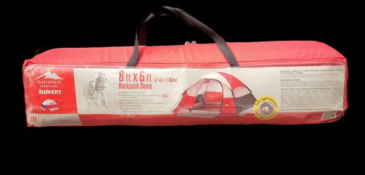 8 foot by 6 foot back to pack dome tent