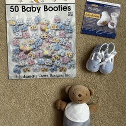 Cross Stitch Book, Pattern, Booties, Bear