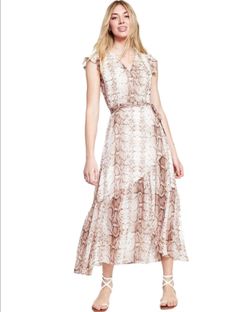 New with Tags Petite Snake Print Wrao Dress