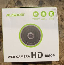 Webcam 1080P Full HD, AUSDOM AW620 Manual Focus Video Camera with Dual Microphone