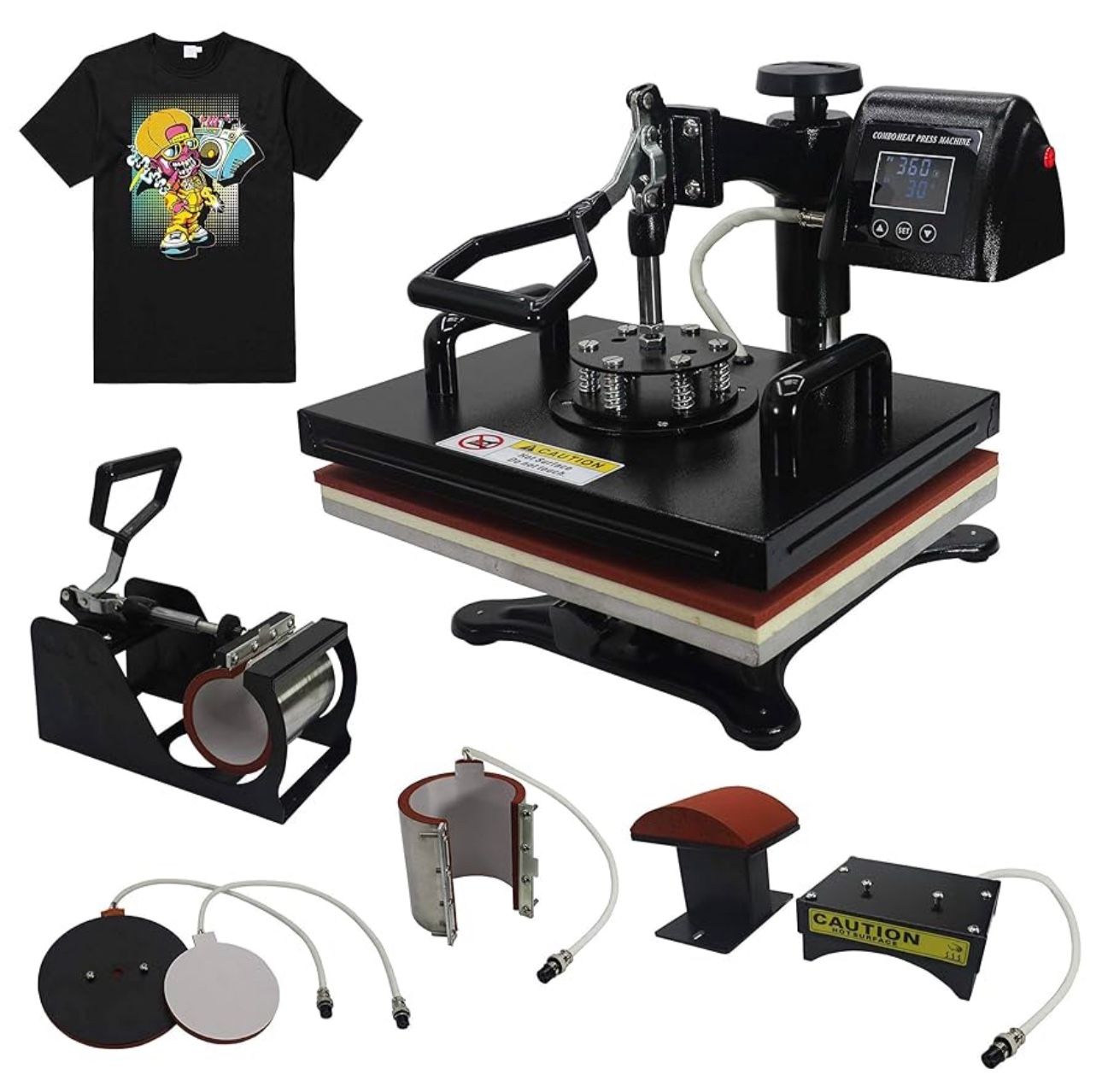 Heat Press Machine Bundle – Like New (Used Twice) 