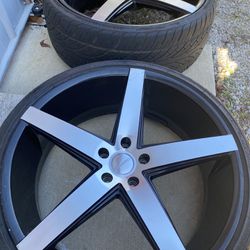 22 Inch Rosso Rims 5/112 Lug Pattern 10.5 Inches Wide 