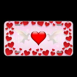 License Plate Novelty Car Front Valentine'S Day Love Affection Heart