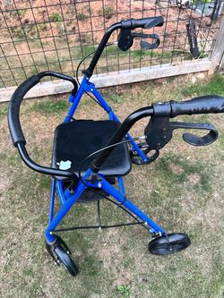Guardian Medline Rollator Walker with Seat & Storage - Blue