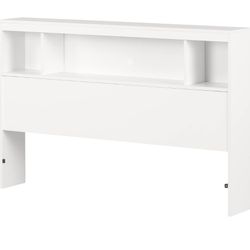 White Headboard w/ Shelves(Full bed)