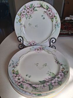 Vintage 1930's Heinrich & Co. Gand Painted Plates