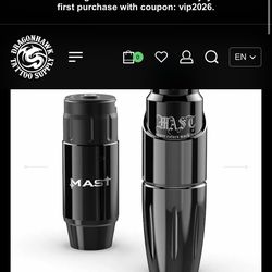 Mast tattoo pen and wireless motor