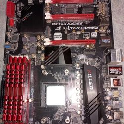 Motherboard And 16gb of ddr3 1600 (4 sticks of 4gb each), FX-8320 CPU, Cooler Master Hyper 212 CPU Cooler and I/O Shield