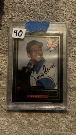 Ernie Banks Signed Hillshire Farms Home Run Heroes Card