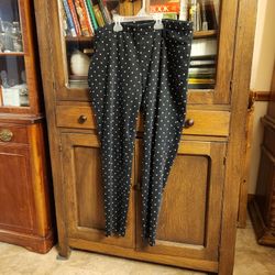 Black Jeggings with White Dots