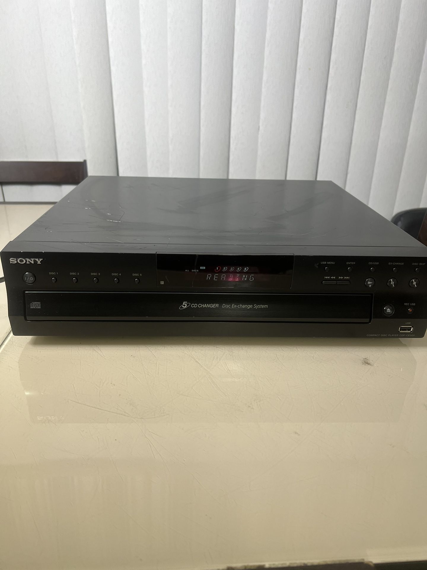 Sony CDP-CE500 Compact Disc Player CD 5 Disc Changer USB Record NO Remote EXTRAS. Used in good condition with some visible cosmetic blemishes. These b
