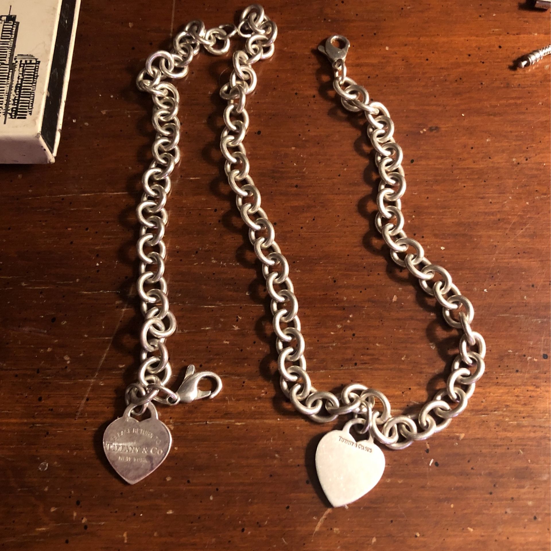 Real 925 Tiffany bracelet and necklace