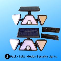 New, Pack of 2 Solar Motion Security Lights