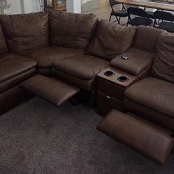 Sectional RECLINING SOFA BROWN MAKE AN OFFER!