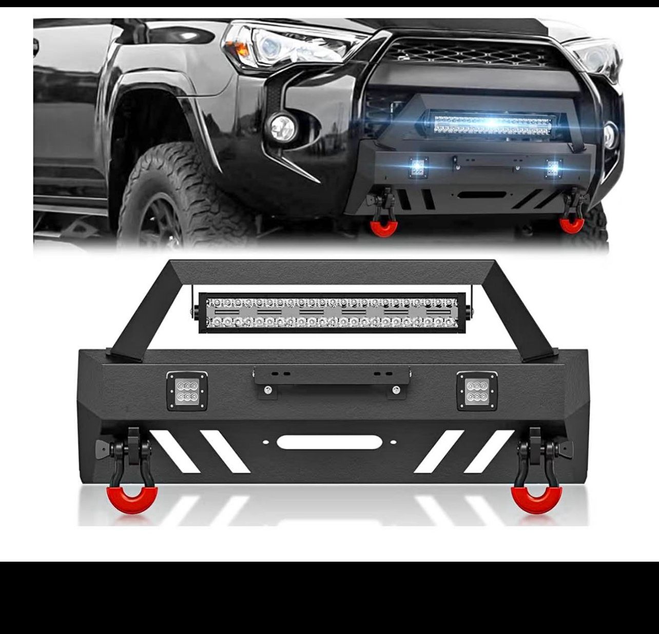 New in a sealed box for 4Runner Off-Road Front Bumper Compatible with 2010-2023 Toyota 4Runner 5th Gen (Not Fits 2010-2013 SR5) Equipped with Winch Pl