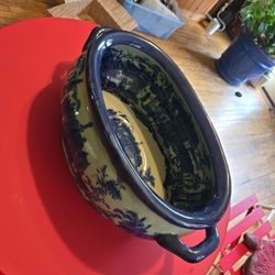 Vtg VICTORIA Ware  Ironston  Coba Flow Blue Tureen  Plantet.