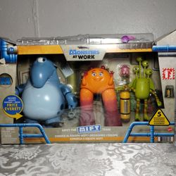Monsters at Work Disney Mattel Meet the MIFT Team Figures — Brand New