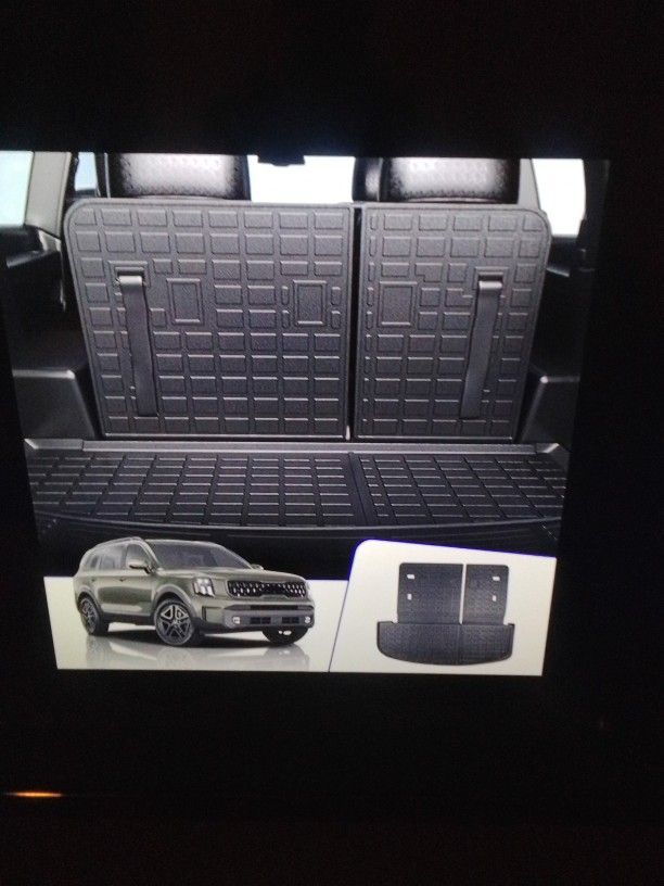New Cargo Liner For 2020-2025 KIA Telluride Trunk Mat With Backrest Matt