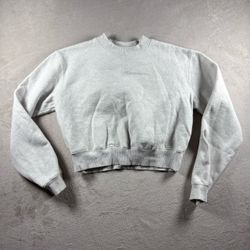 Tna Sweatshirt Women’s S Gray Cozy Fleece Cropped Crewneck Pullover Aritzia #558