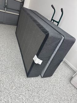 Dark Gray Fabric 9inch Box Spring Foundation