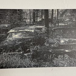 Junkyard car 3 (black and white)