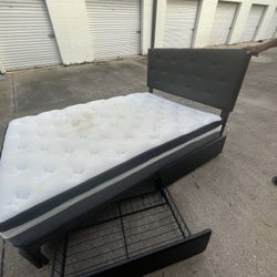 Full Sized Bed Frame + mattress